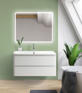 Тумба под раковину BelBagno подвесная 100x50см Bianco Lucido ALBANO-1000-2C-SO-BL
